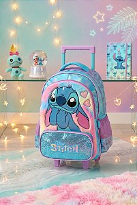 Mochila de Rodinhas Stitch Azul