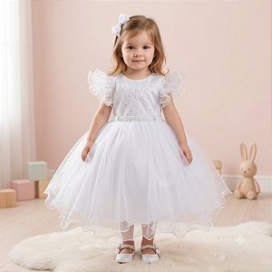 Vestido Menina Bonita Lara Branco
