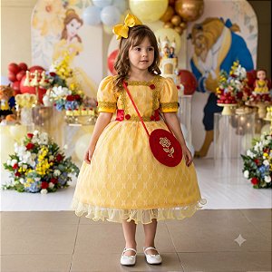 Fantasia Princesa Belli Doce Realeza Princesa Amarelo