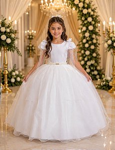 Vestido Banana Club Longo Diamante Branco