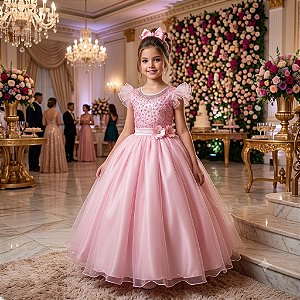 Vestido Mini Miss Longo Suzy Rosa Bebe