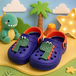 Babuche StarPink Dinossauro Azul Marinho