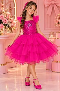 Vestido Mini Miss Babados Pink