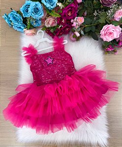 Vestido Mini Miss Babados Pink