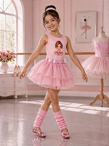 Conjunto Blogueirinha Bailarina Rosa Modelo 2