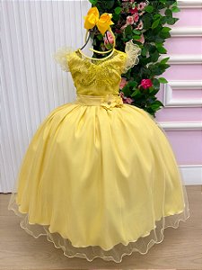 Vestido Mini Miss Longo Suzy Amarelo