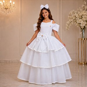 Vestido Banana Club Longo Safira Branco
