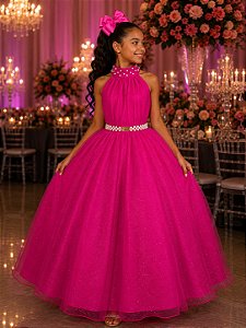 Vestido Banana Club Longo Âmbar Pink