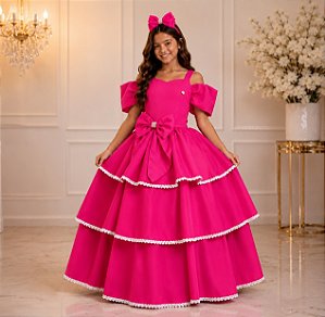 Vestido Banana Club Longo Safira Pink