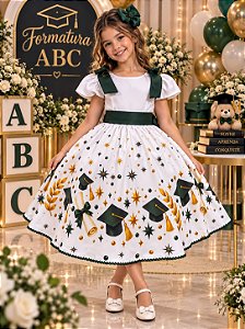 Vestido Marie Magia da Formatura ABC Aquarela Verde Esmeralda