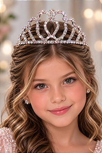 Coroa Belli Strass Prata Leticia