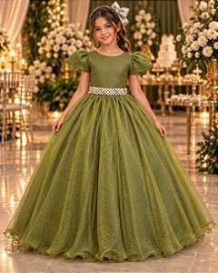 Vestido Marie Longo Heloisa Verde Militar