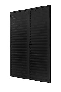 PORTA BALCÃO PRETA DE GIRO VENEZIANA 2 FOLHAS COD. 3457