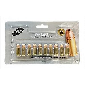 Munição CBC 380 AUTO EXPO+P 95GR PRO SHOCK Blister Cartela - 10 Unidades