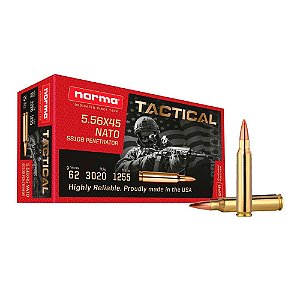 Munição Norma 5.56x45 SS109 62GR - 50 unidades