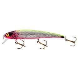 Isca Artificial Bomber Long A 15 Floating 12 cm 18 gr Cor XSIPKCHP Silver Insert Chartreuse/Pink