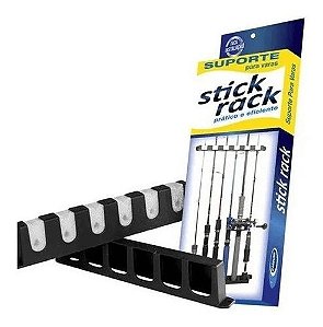 Suporte Organizador de Parede Stick Rack P/ 6 Varas de Pescar Cardume