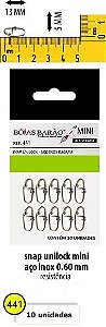 Snap Unilock Mini Boias Barão - Aço Inox 0,60mm com 10 Unidades