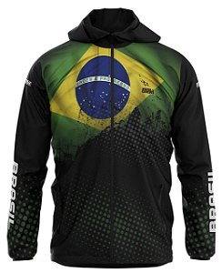 Jaqueta Corta Vento Impermeável Brk Brasil com UV50+