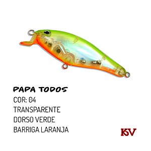 Isca Artificial KV Papa Todos 7,5 cm 10 gr Cor 04