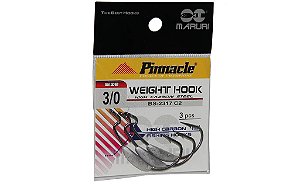 Anzol Pinnacle Weight Hook "Lastreado" BS-2317 C2 Pacote 3 Unidades