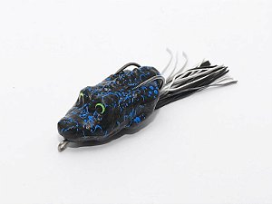 Isca Artificial Bad Line Bad Jacaré 5,1 cm 8,0 gr Cor 160 Preto com Pingo Azul