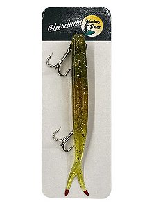 Isca Artificial Besdudu Shad Plug 10 cm 8,5 gr Cor Gasolina