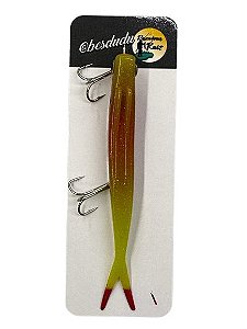 Isca Artificial Besdudu Shad Plug 10 cm 8,5 gr Cor Amarelo Ovado