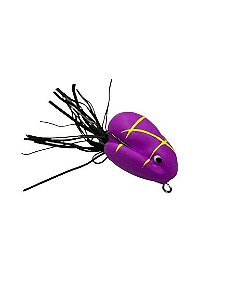 Isca Artificial Bad Line Predador 4,5 cm 8,0 gr cor 42 Violeta com Risco Amarelo Flúor