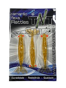 Isca Artificial TNT Camarão Flexa c/ Rattles 8,5 cm Blister com 3 unidades  Cor 07 - MP Fishing MP Mundo da Pescaria