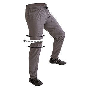 Calça de Pesca Mar Negro com Zíper Joelho Hidronatic Cor Chumbo