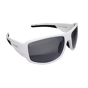 Óculos de Sol Polarizado Yara Dark Visionvvvv F1354 Sport Lente Smoke Armação Branca Floating