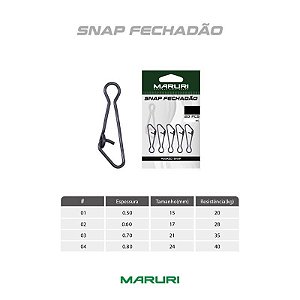 Snap Maruri - Modelo Fechadão - Black - Pacote com 20 Unidades