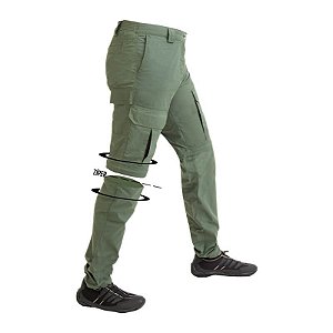 Calça de Pesca Mar Negro com Zíper Joelho Premium Lisa Cor Verde