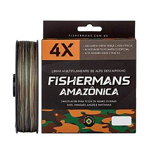 Linha Multifilamento Fishermans  Amazônica 4X - 150 mt - Camuflada