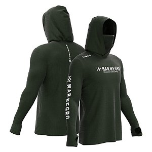 Camiseta Mar Negro Masculina X Protect 360 Poliamida - Musgo -