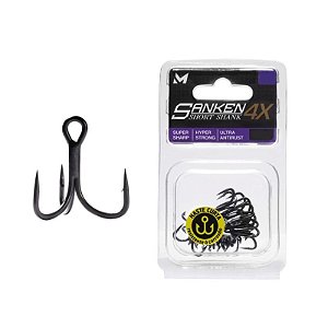 Garatéia Marine Sanken Short Shank 4X Preto Fosco