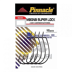 Anzol Pinnacle Magna Super Lock Black Nickel BS-2317 - Cartela com 10 unidades