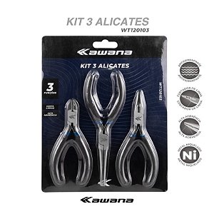 Kit Alicate Kawana 3 Modelos "Bico, Bico Longo e Corte" (WT120103)