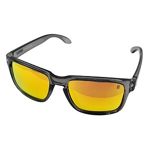 Óculos Polarizado Rapala Seabass - Preto Cristal - Lente Vermelho Espelhado - 45RA06