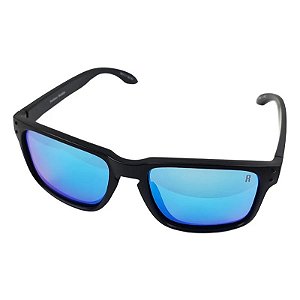 Óculos Polarizado Rapala Seabass - Preto Fosco - Lente Azul Espelhado - 45RA04