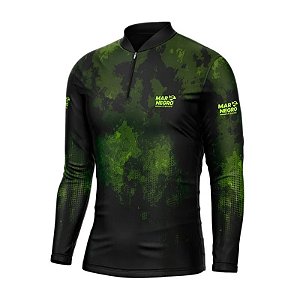 Camiseta de Pesca Mar Negro Combat - Estonada Verde -