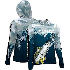 Camiseta de Pesca Mar Negro Masculina X Protection Sublimada - Snooke -