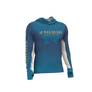 Camiseta de Pesca Mar Negro Masculina X Protection Sublimada - Fish Tail -