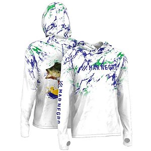 Camiseta de Pesca Mar Negro Masculina X Protection Sublimada - Tucuna Patriota -