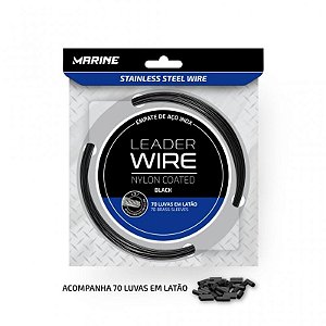 Cabo de Aço Marine Black - 10 mt + 70 luvas