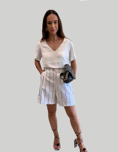 Bermuda Linho Listrada