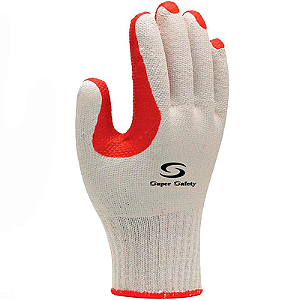 Luva Rubber Super Safety  Palma Emborrachada C.a 34370 KIT C/ 12  Pares