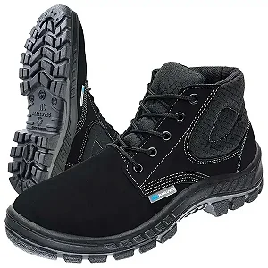 Botina de Couro Nobuck Marluvas 50B26 - cb bp Nr. 43 cor Preto