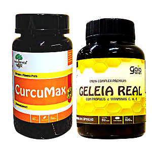 Kit Imuni Cúrcuma + Geleia Real Com Própolis Natural